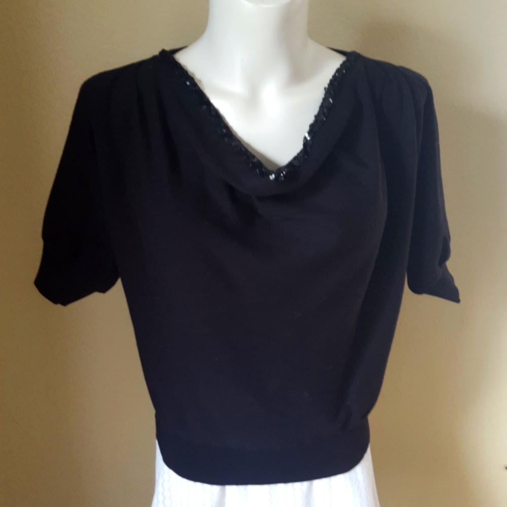 Nine West blk cowl neck sweater sz XL